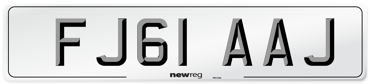 FJ61 AAJ Number Plate from New Reg
